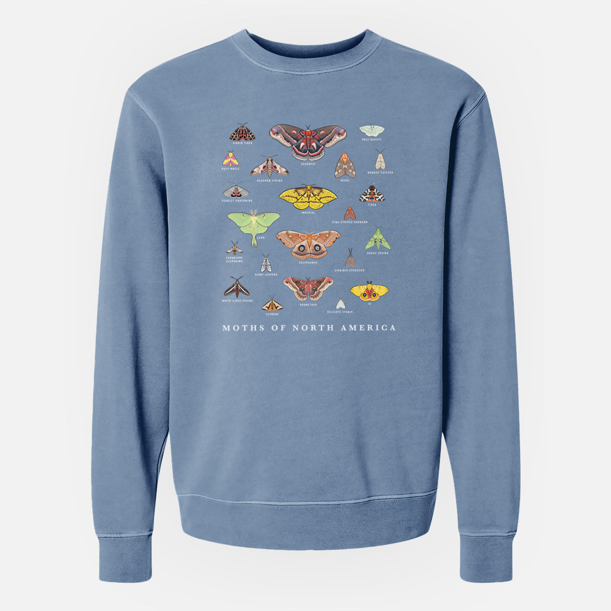 Moths of North America - Unisex Pigment Dyed Crew Sweatshirt