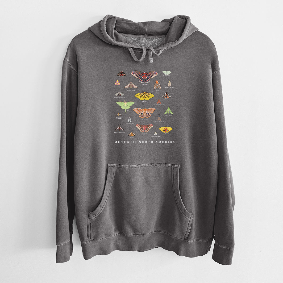 Moths of North America - Unisex Pigment Dyed Hoodie