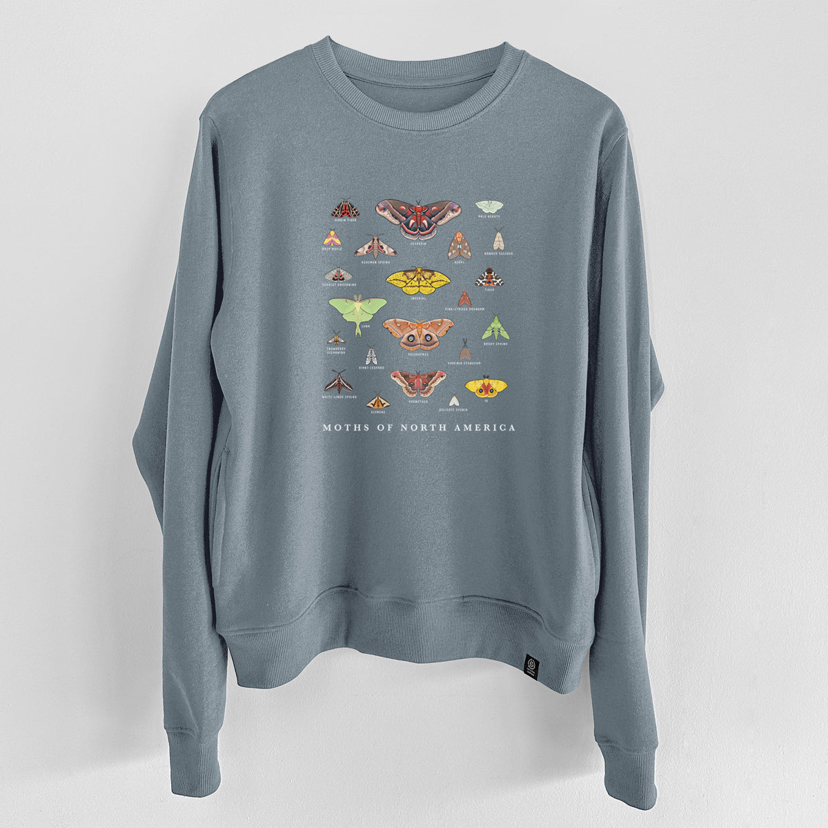 Moths of North America  - Unisex Reclaimed Crewneck Sweatshirt