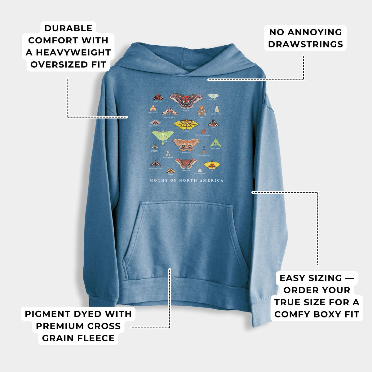 Moths of North America  - Urban Heavyweight Hoodie