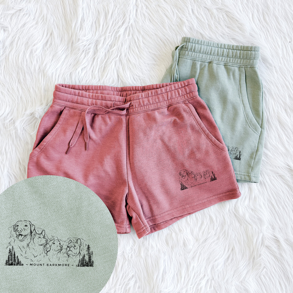 Mount Barkmore - Dog Tribute - Women&#39;s Cali Wave Shorts