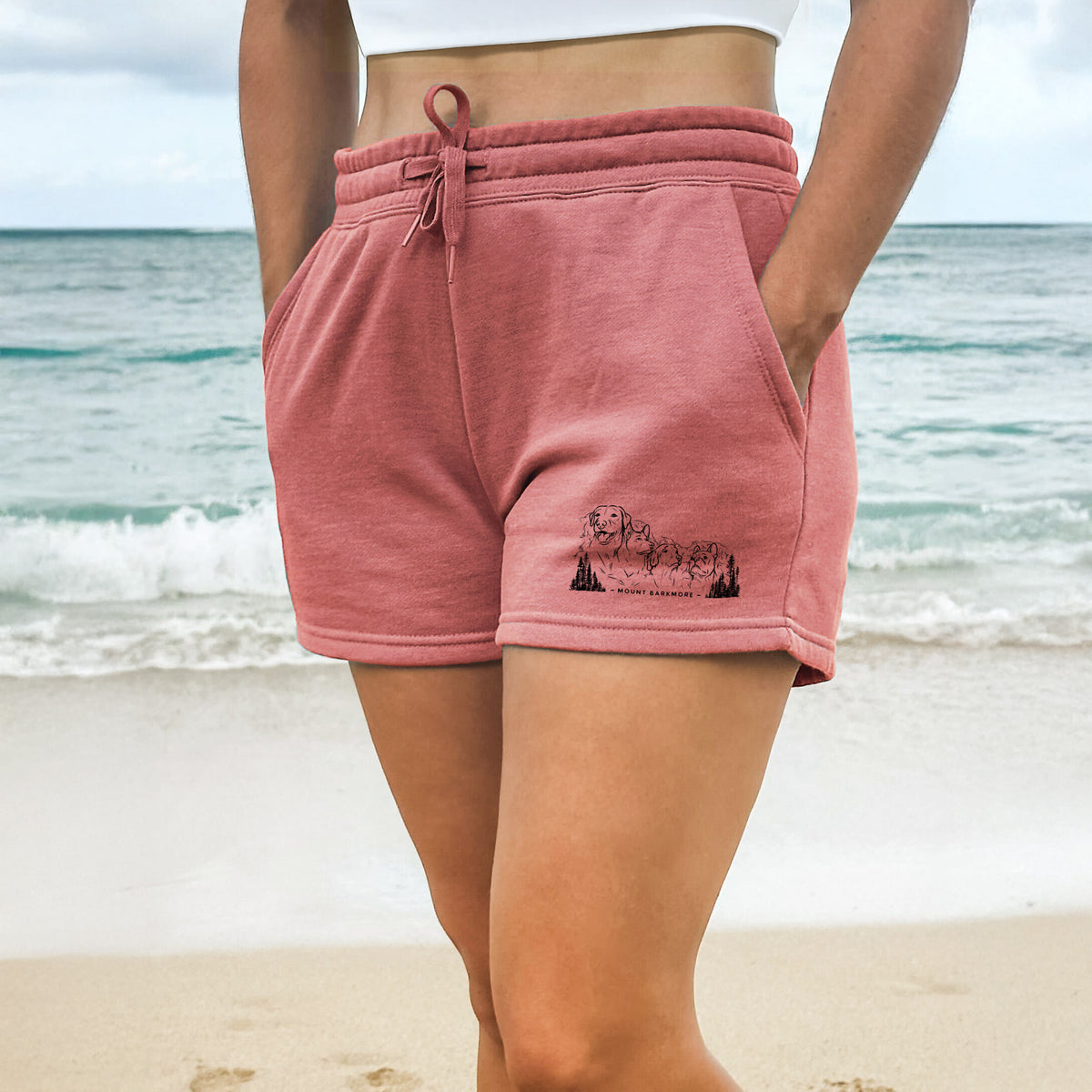 Mount Barkmore - Dog Tribute - Women&#39;s Cali Wave Shorts