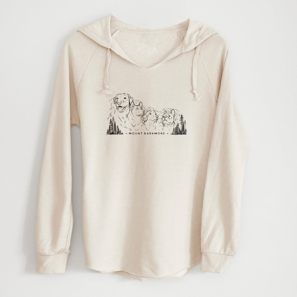 Mount Barkmore - Dog Tribute - Cali Wave Hooded Sweatshirt