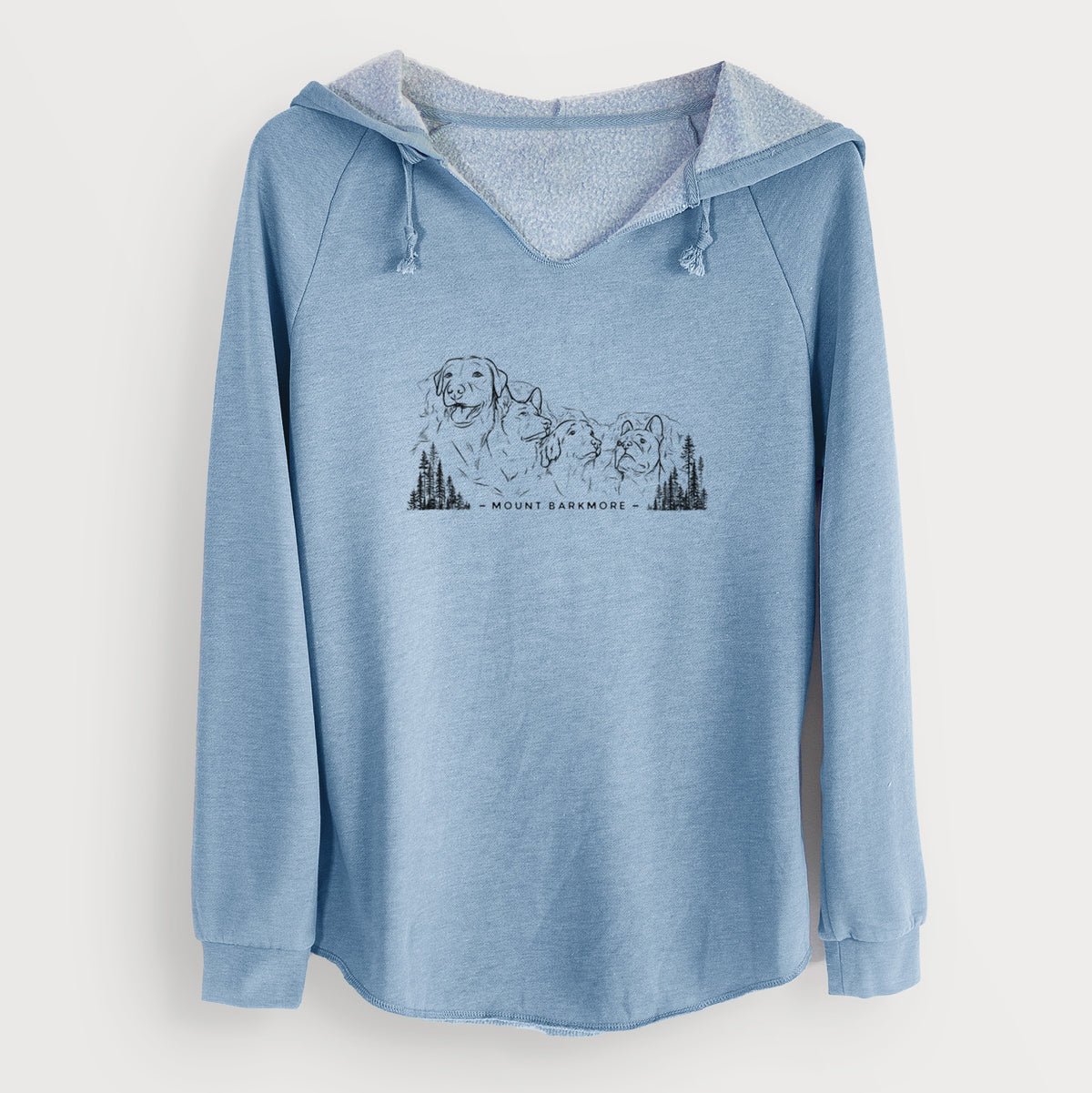 Mount Barkmore - Dog Tribute - Cali Wave Hooded Sweatshirt