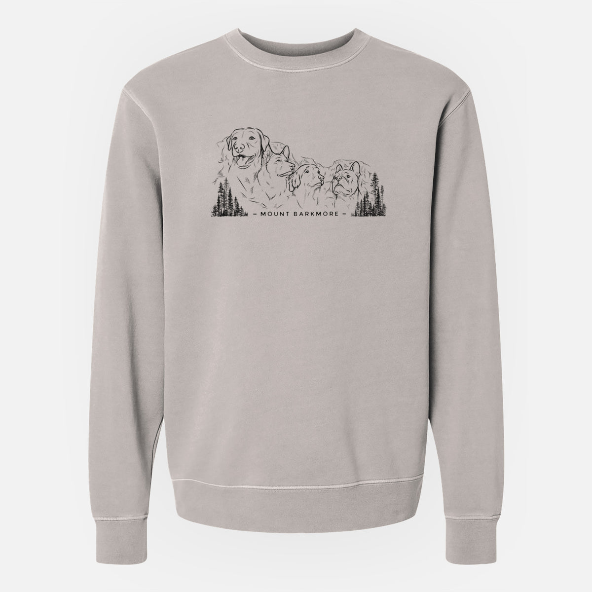 Mount Barkmore - Dog Tribute - Unisex Pigment Dyed Crew Sweatshirt