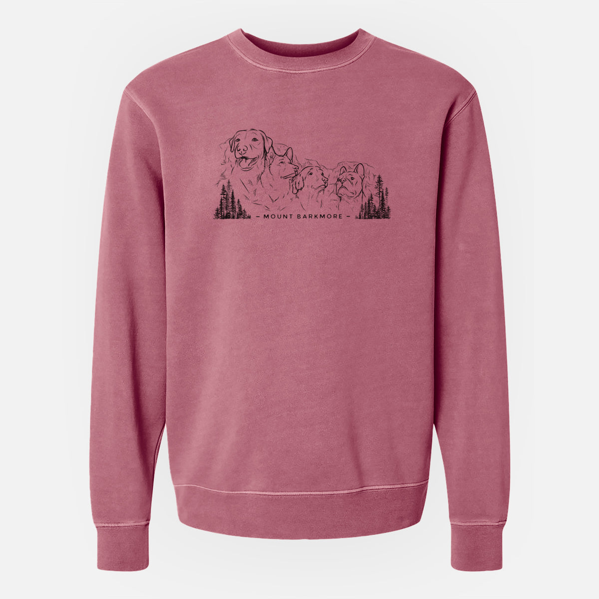 Mount Barkmore - Dog Tribute - Unisex Pigment Dyed Crew Sweatshirt