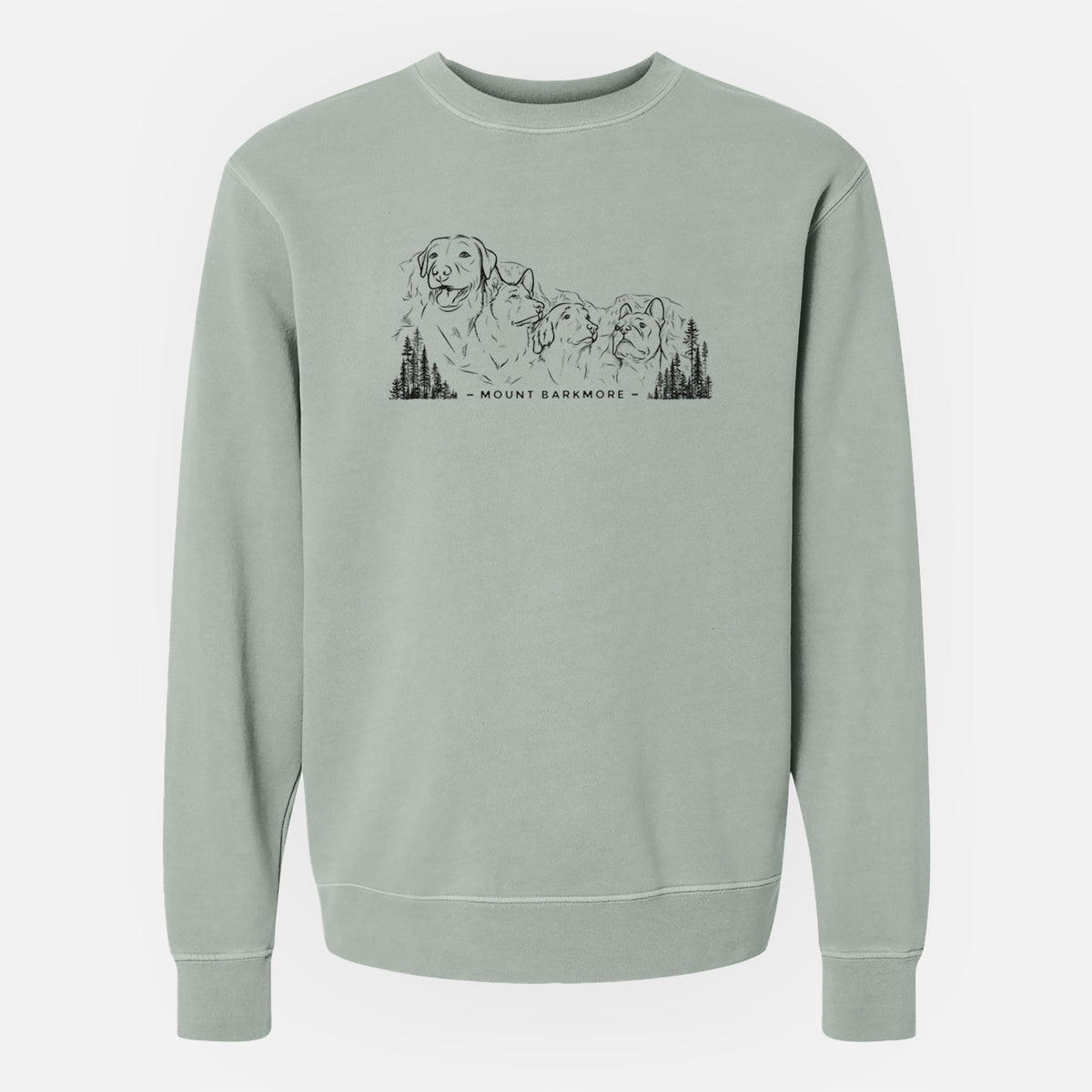 Mount Barkmore - Dog Tribute - Unisex Pigment Dyed Crew Sweatshirt