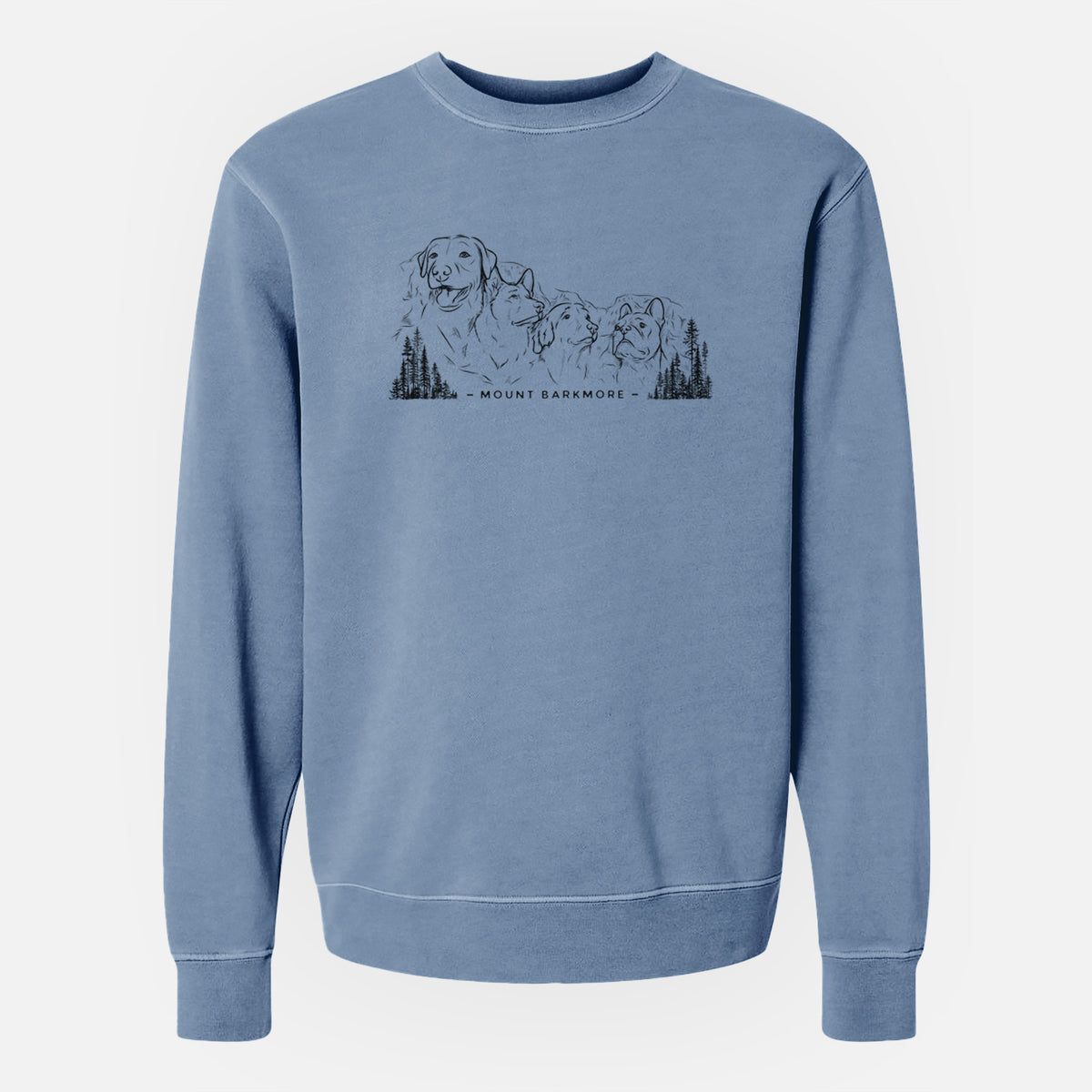 Mount Barkmore - Dog Tribute - Unisex Pigment Dyed Crew Sweatshirt
