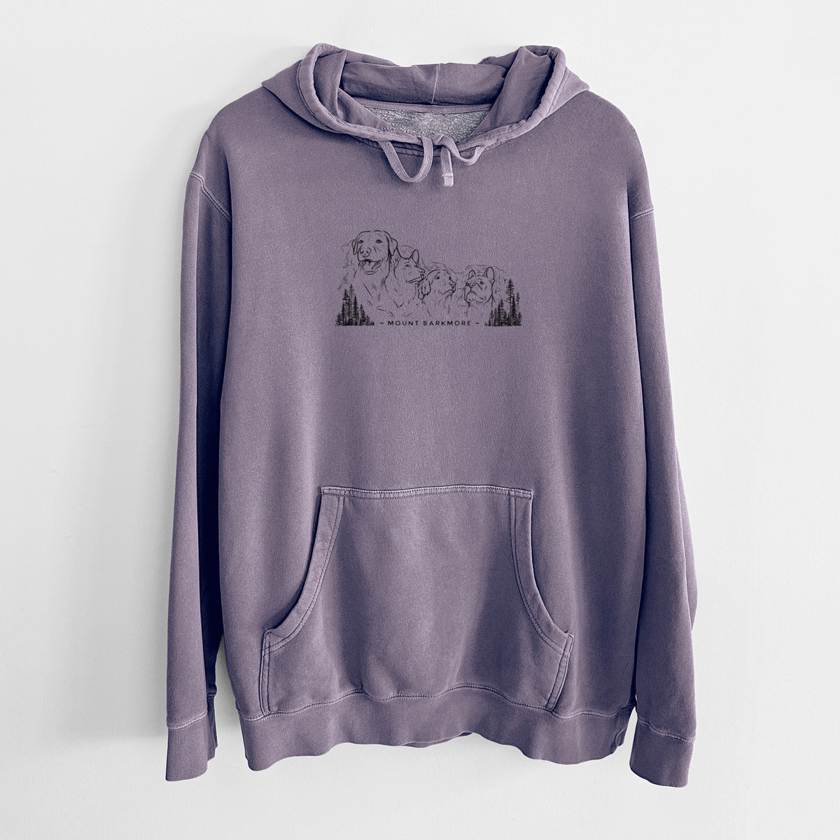 Mount Barkmore - Dog Tribute - Unisex Pigment Dyed Hoodie