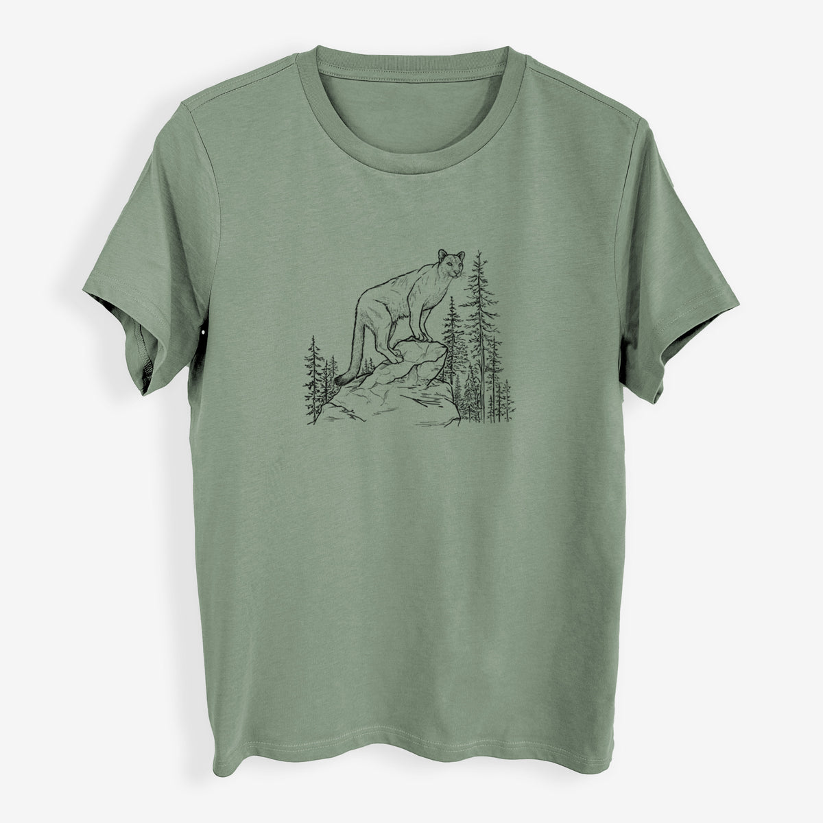 Mountain Lion - Puma concolor - Womens Everyday Maple Tee