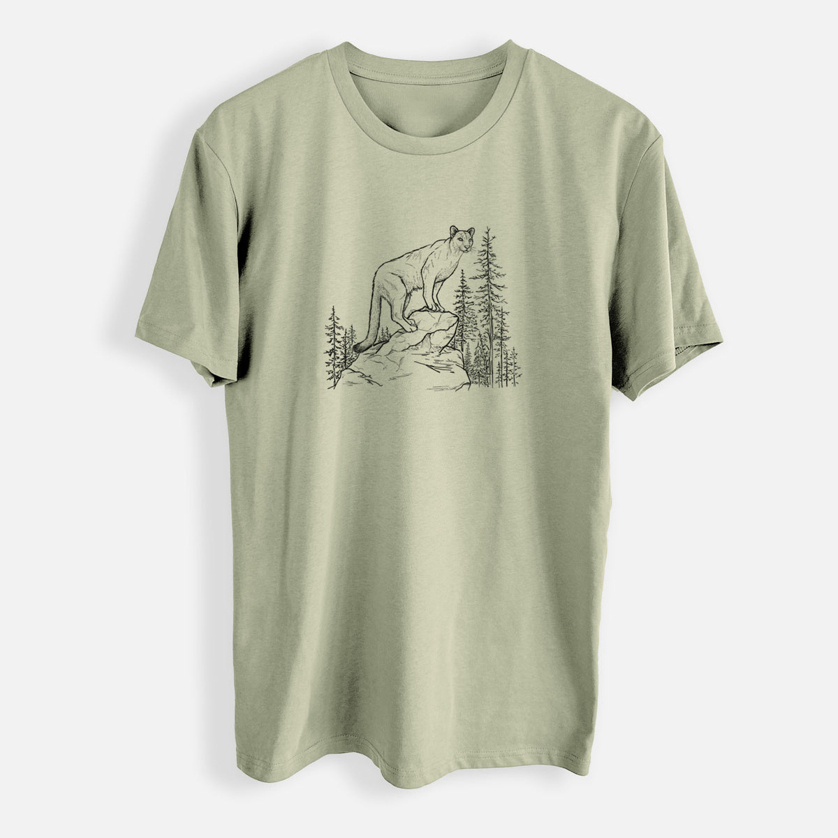 Mountain Lion - Puma concolor - Mens Everyday Staple Tee