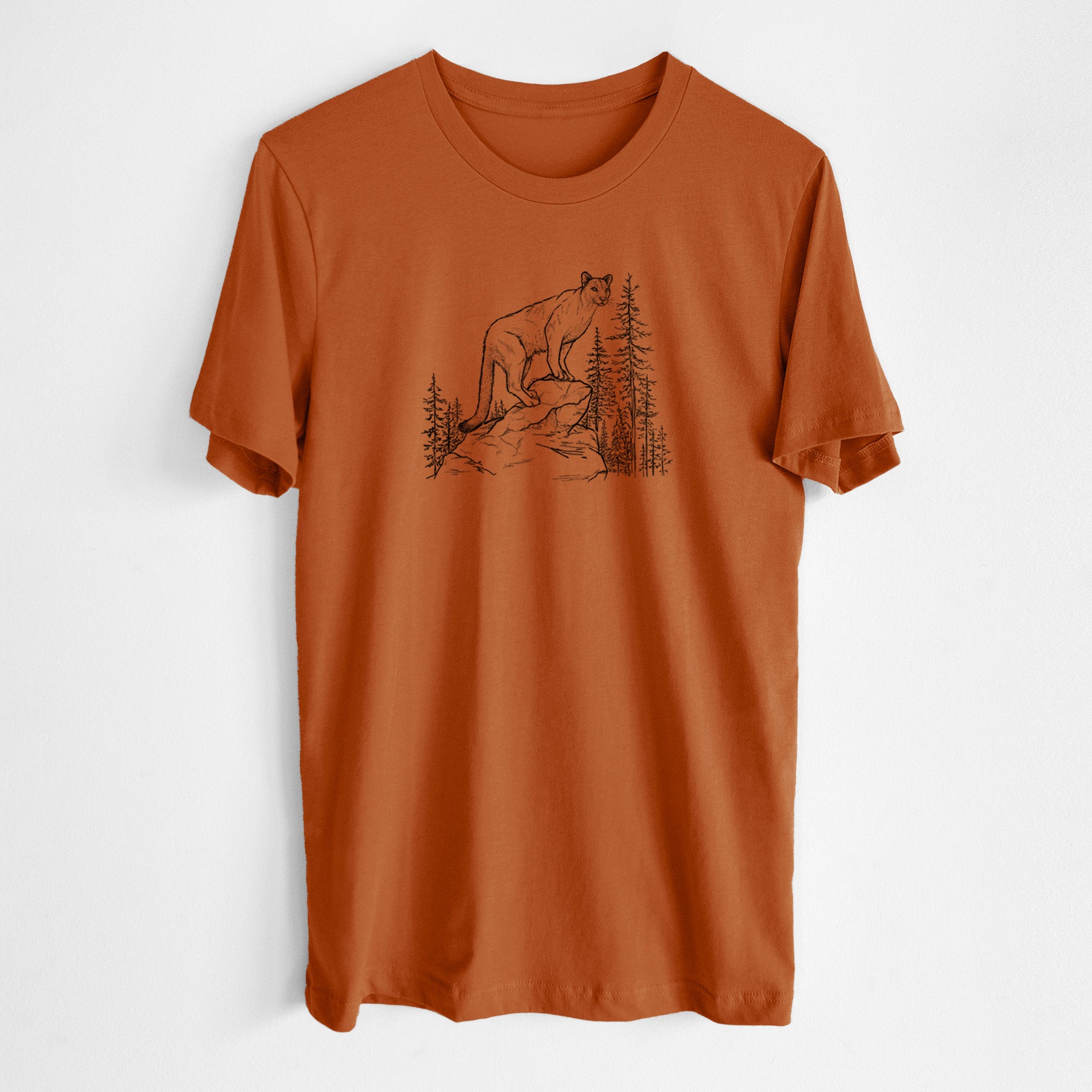 Mountain Lion - Puma concolor - Lightweight 100% Cotton Unisex Crewneck