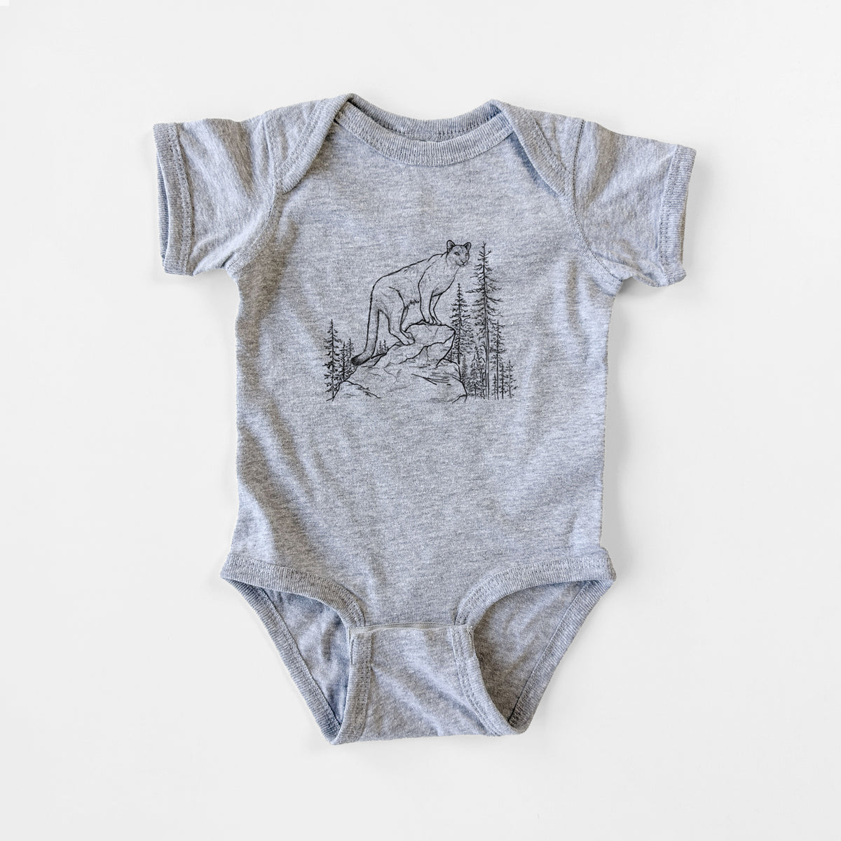 Mountain Lion - Puma concolor - Baby Fine Jersey Bodysuit