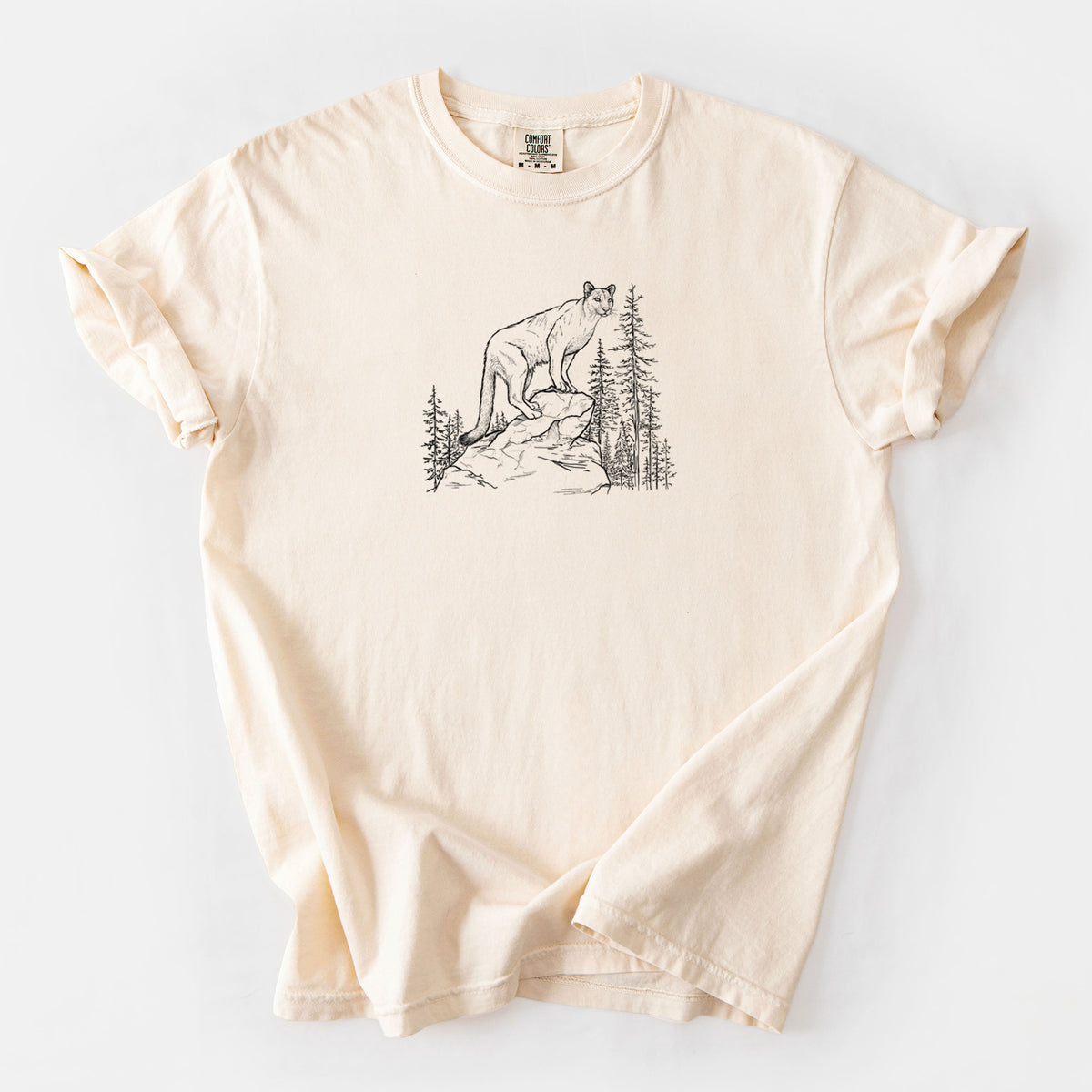 Mountain Lion - Puma concolor - Unisex Comfort Colors Garment-Dyed Heavyweight T-shirt
