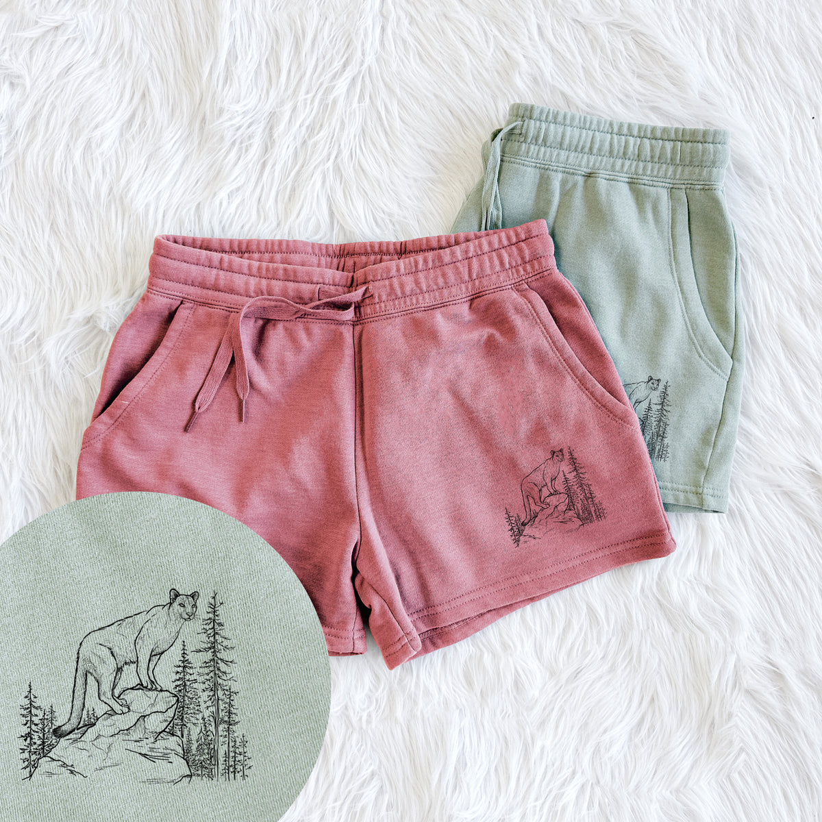 Mountain Lion - Puma concolor - Women&#39;s Cali Wave Shorts