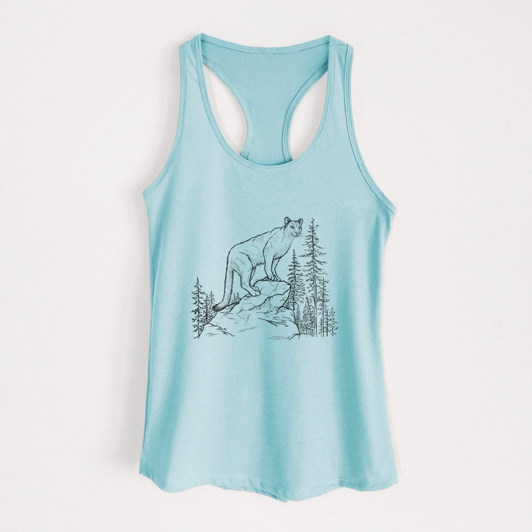 Mountain Lion - Puma concolor - Women's Racerback Tanktop
