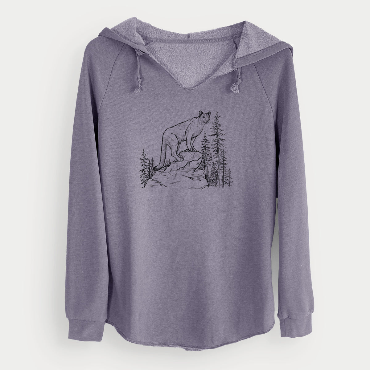 Mountain Lion - Puma concolor - Cali Wave Hooded Sweatshirt