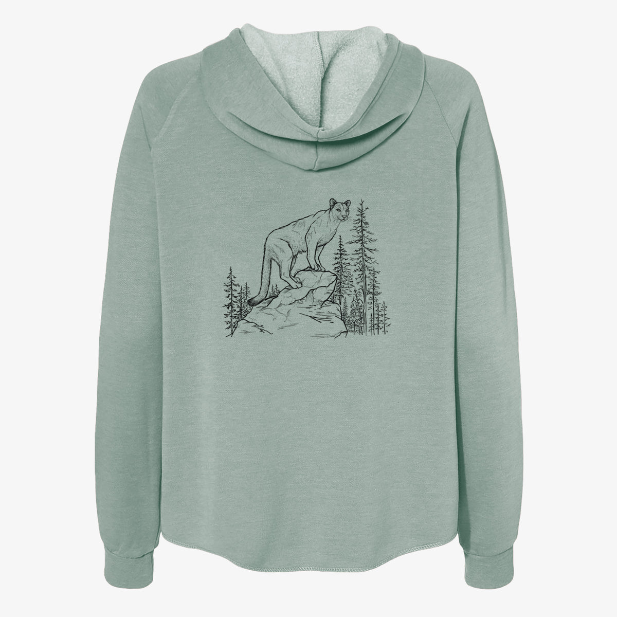 Mountain Lion - Puma concolor - Women&#39;s Cali Wave Zip-Up Sweatshirt