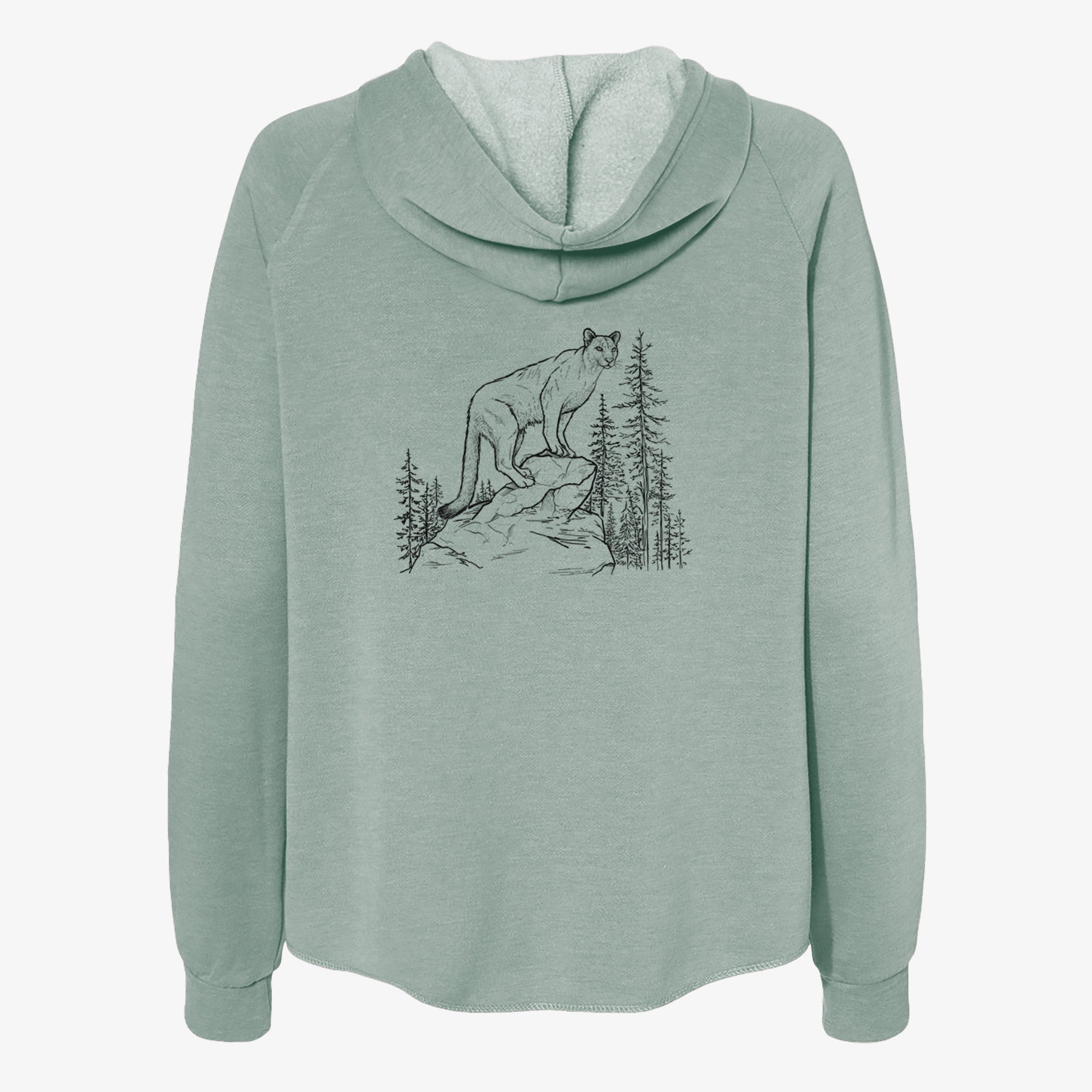 Mountain Lion - Puma concolor - Women's Cali Wave Zip-Up Sweatshirt