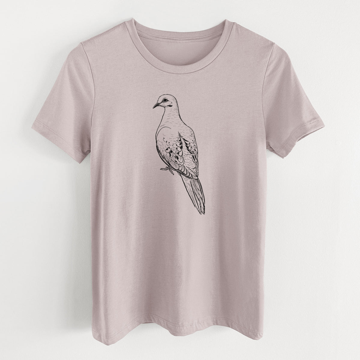 Mourning Dove - Zenaida macroura - Women&#39;s Lightweight Relaxed Fit 100% Cotton Crewneck