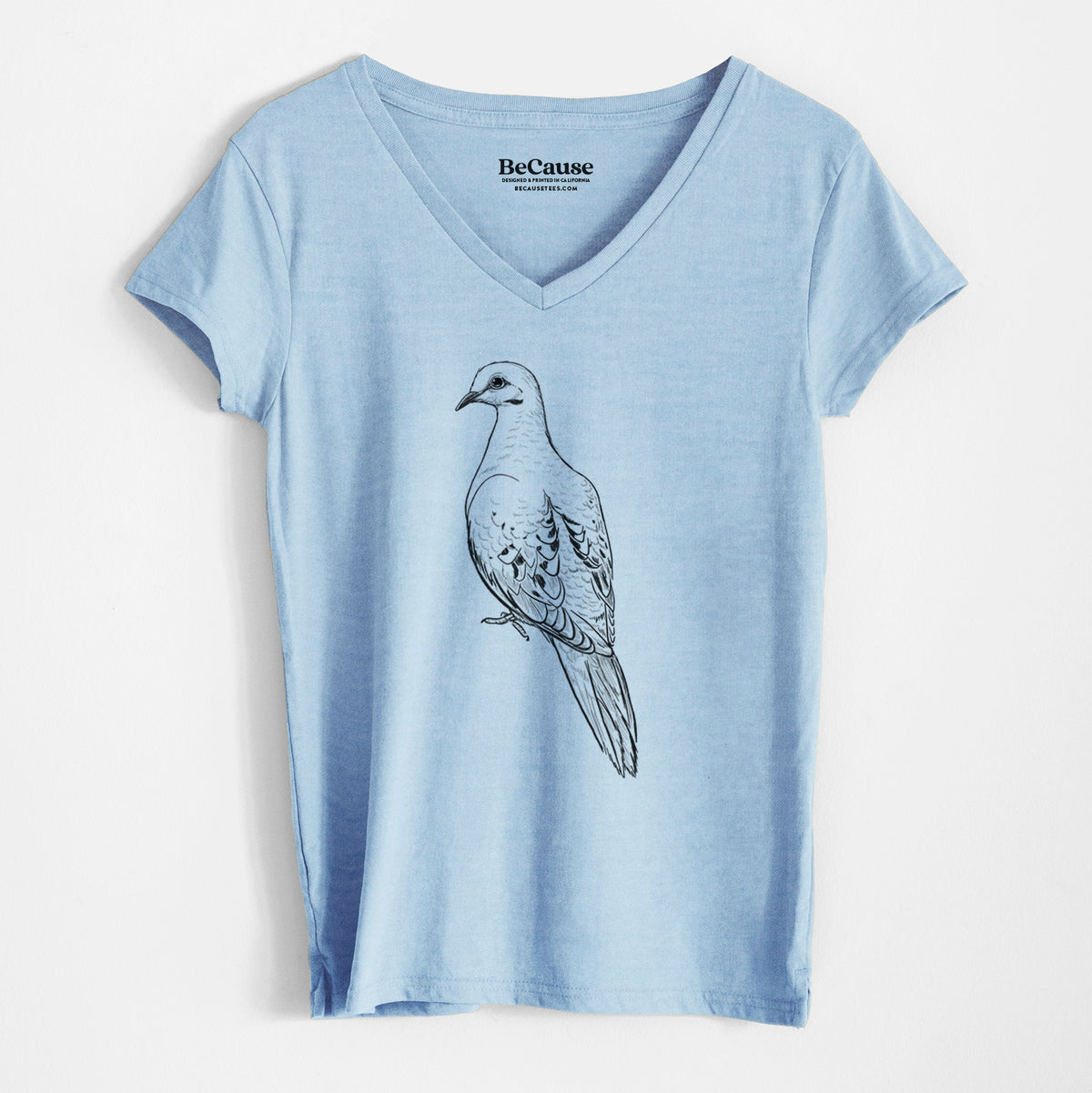 Mourning Dove - Zenaida macroura - Women&#39;s 100% Recycled V-neck