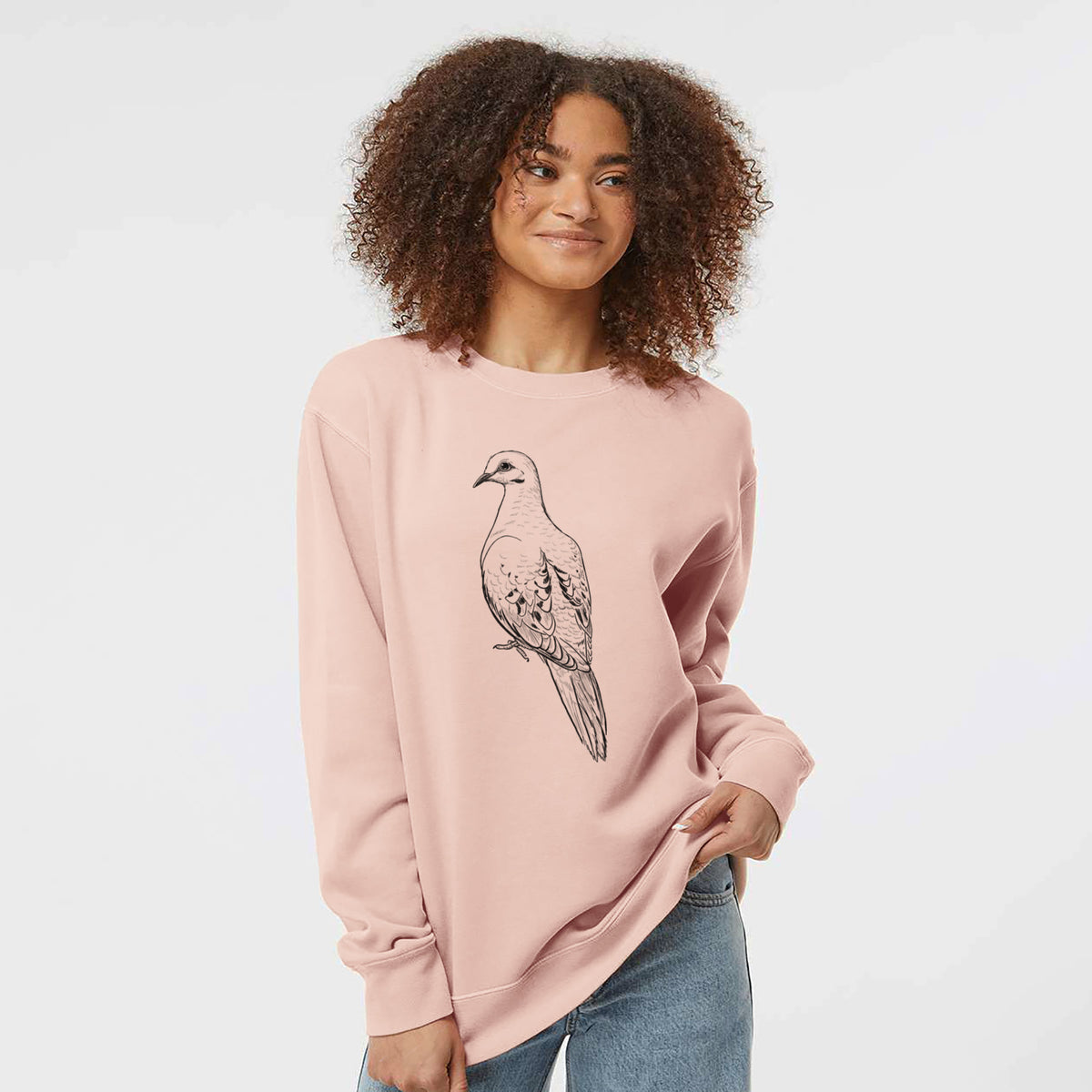 Mourning Dove - Zenaida macroura - Unisex Pigment Dyed Crew Sweatshirt