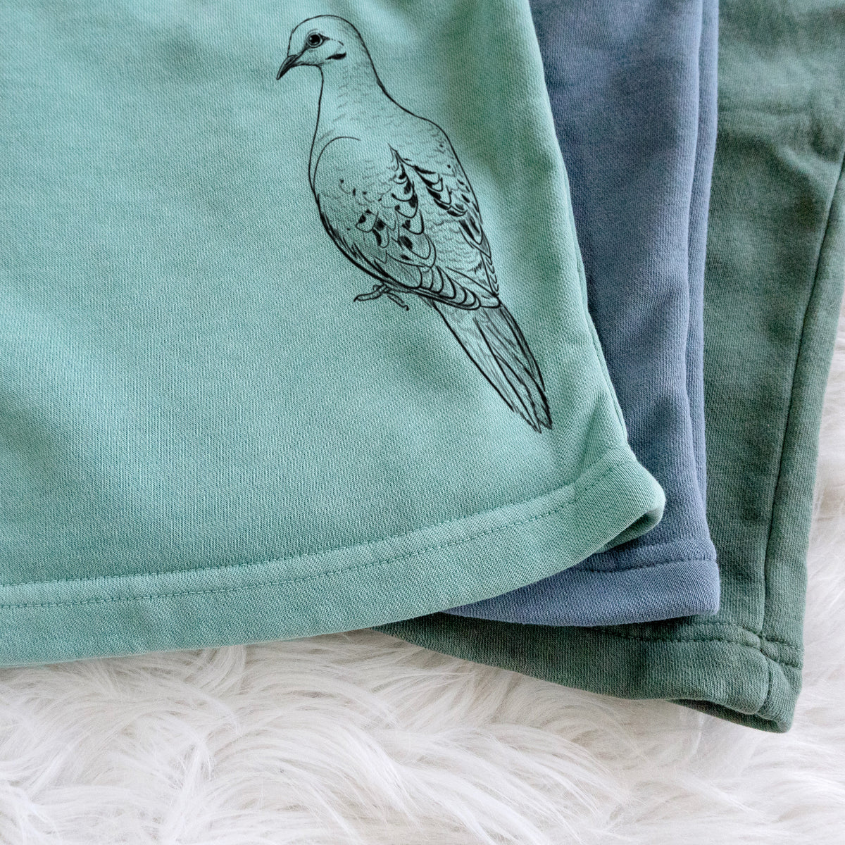 Mourning Dove - Zenaida macroura - Unisex Pigment Dyed Shorts