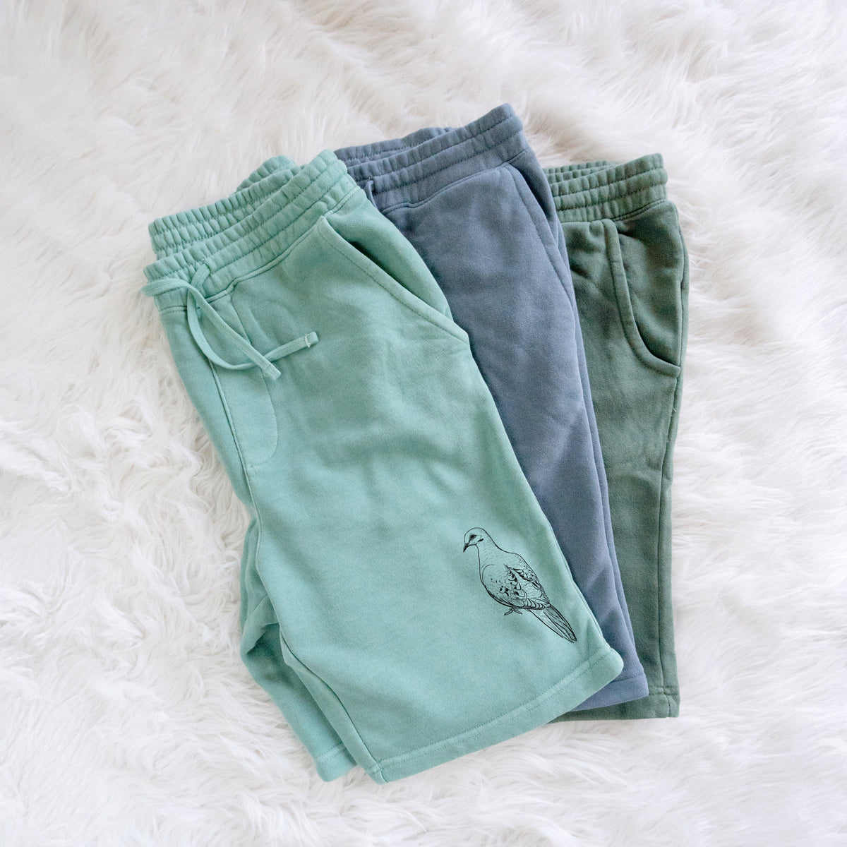 Mourning Dove - Zenaida macroura - Unisex Pigment Dyed Shorts