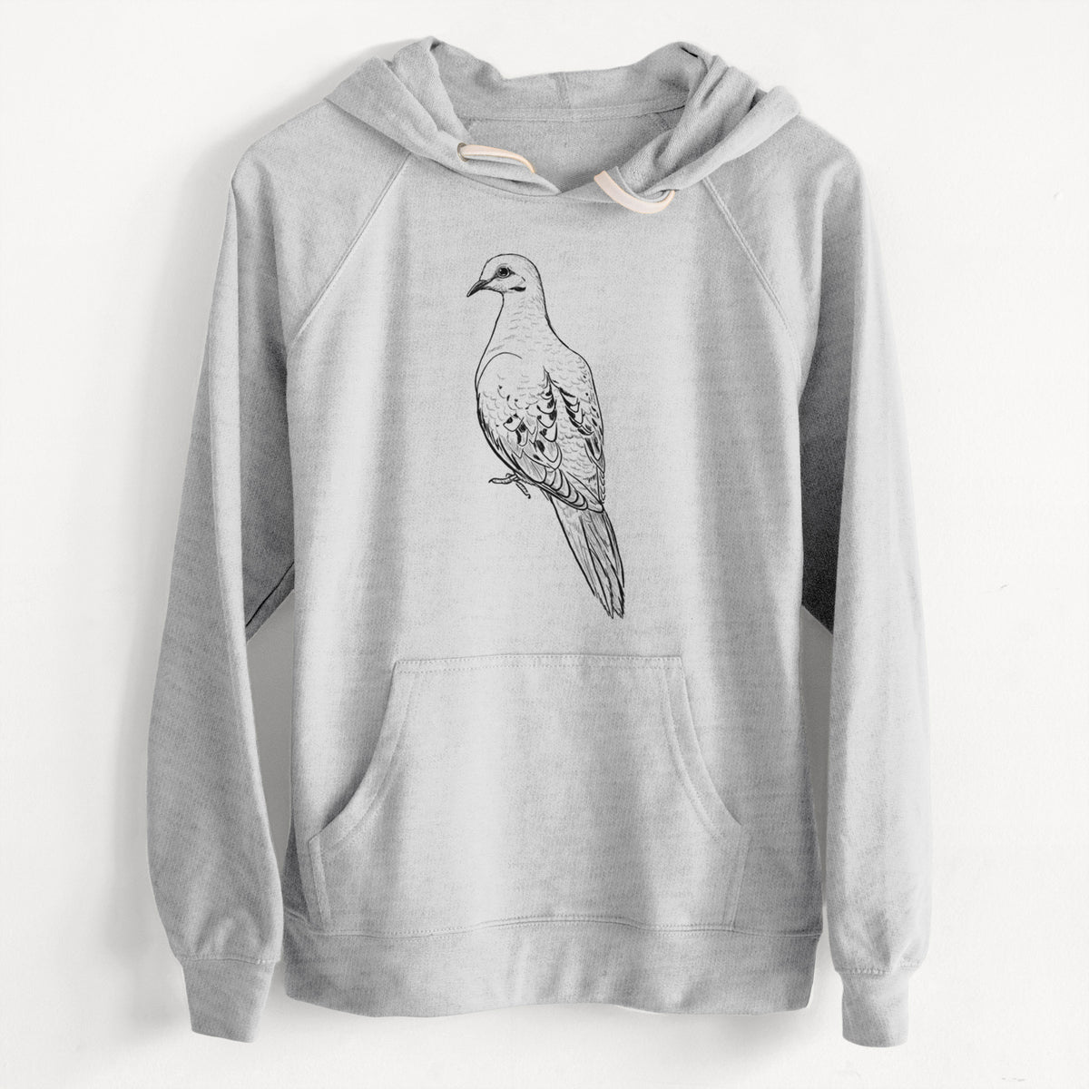 CLEARANCE - Mourning Dove - Zenaida macroura  - Unisex Slim Fit Loopback Terry Hoodie