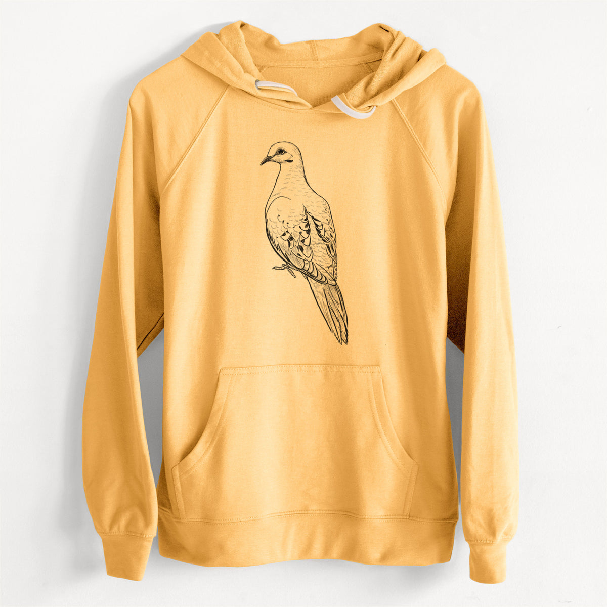 CLEARANCE - Mourning Dove - Zenaida macroura  - Unisex Slim Fit Loopback Terry Hoodie