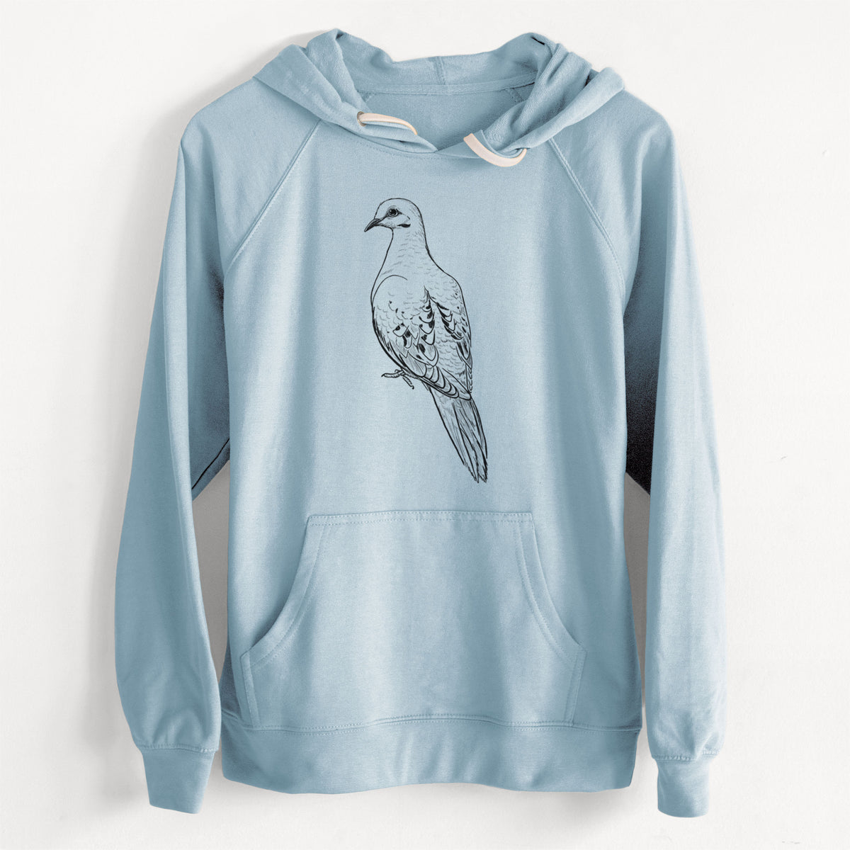 CLEARANCE - Mourning Dove - Zenaida macroura  - Unisex Slim Fit Loopback Terry Hoodie