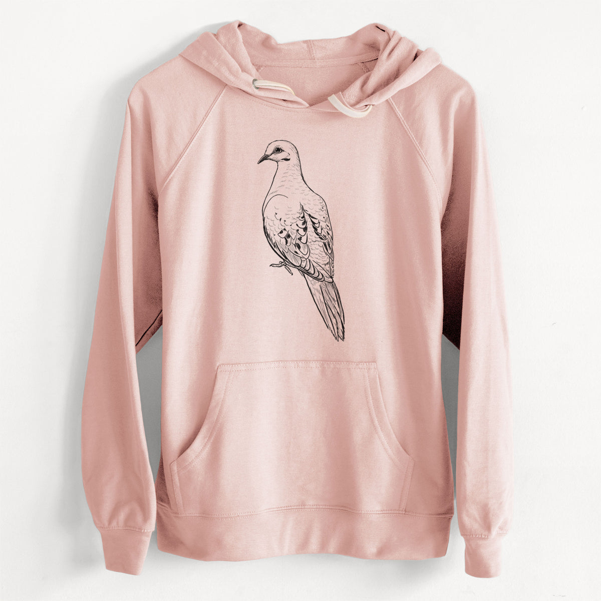 CLEARANCE - Mourning Dove - Zenaida macroura  - Unisex Slim Fit Loopback Terry Hoodie