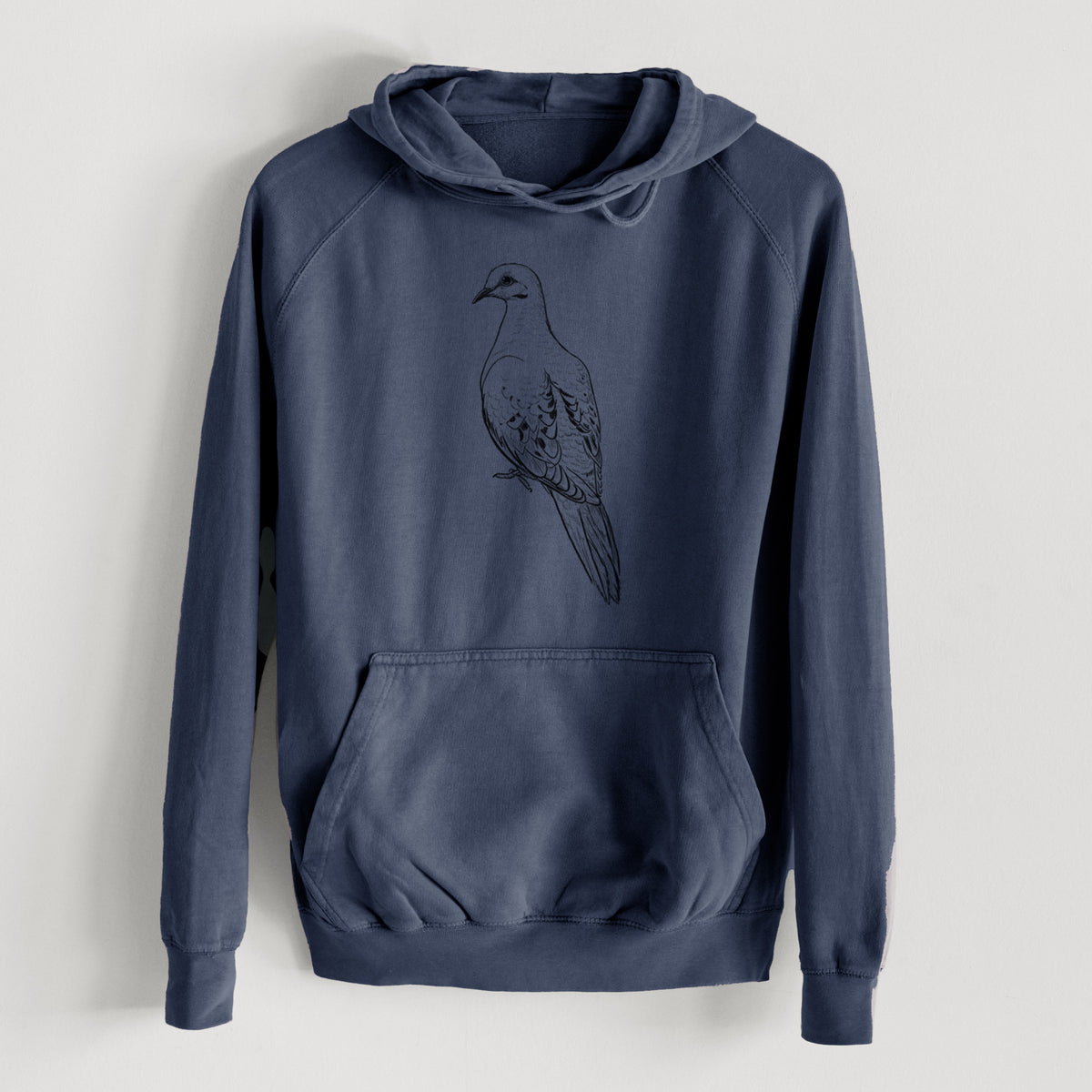 Mourning Dove - Zenaida macroura  - Mid-Weight Unisex Vintage 100% Cotton Hoodie