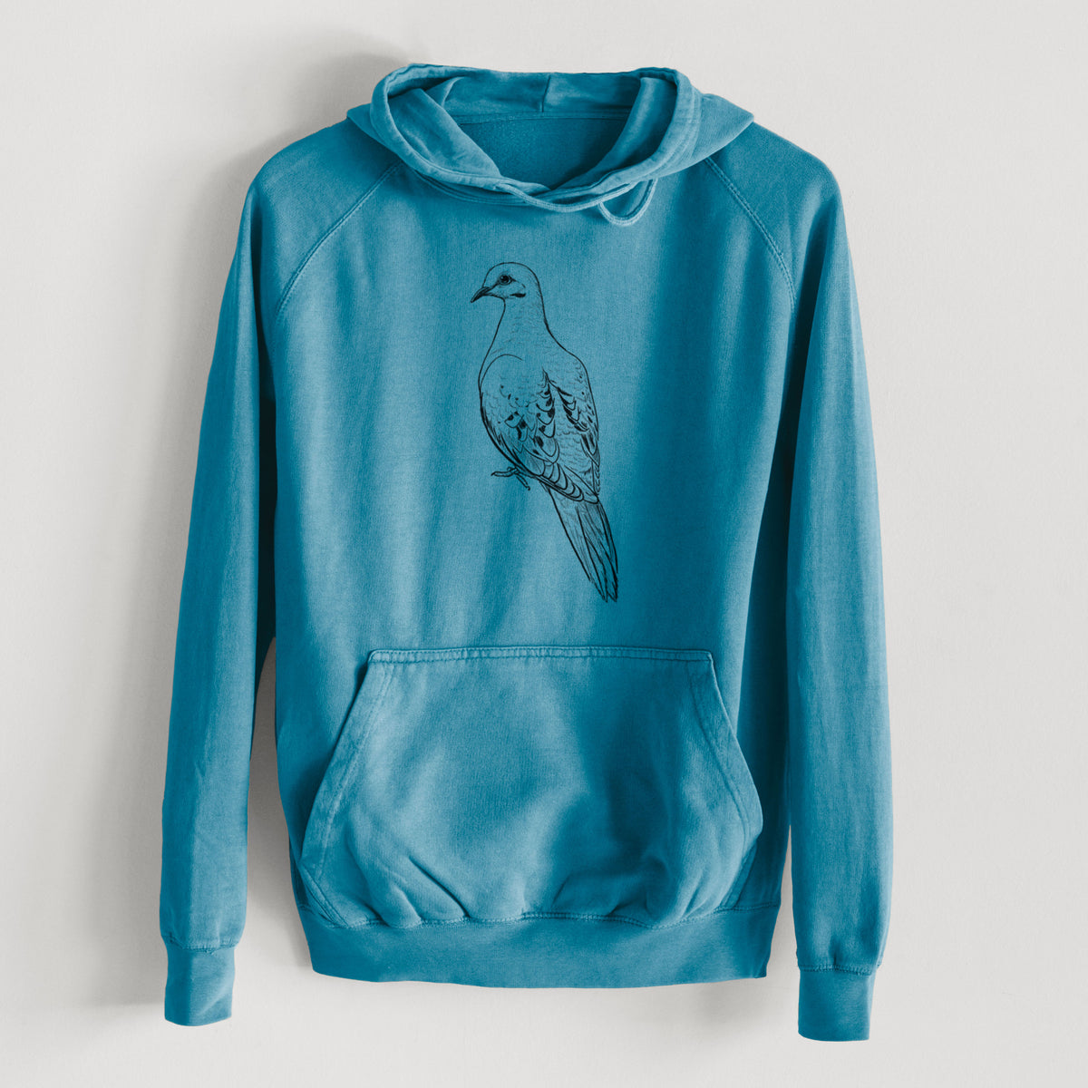 Mourning Dove - Zenaida macroura  - Mid-Weight Unisex Vintage 100% Cotton Hoodie