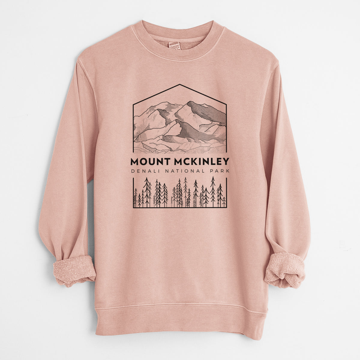 Mount McKinley - Denali National Park - Unisex Pigment Dyed Crew Sweatshirt