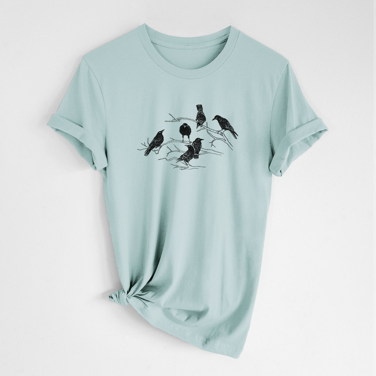 Murder of Crows - Lightweight 100% Cotton Unisex Crewneck