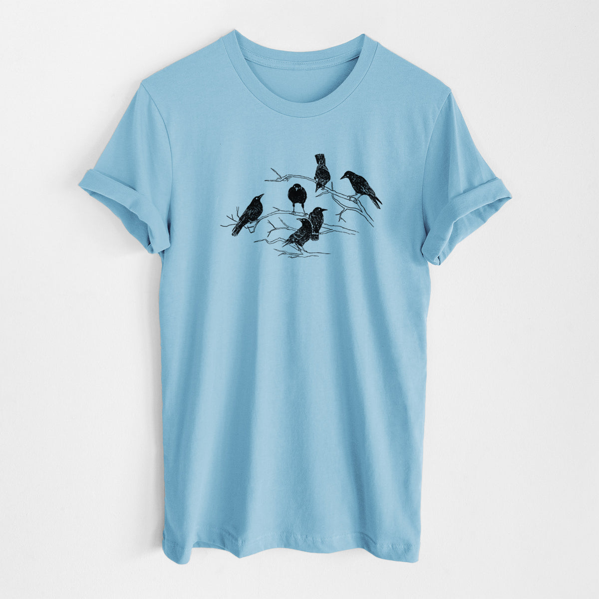 Murder of Crows - Lightweight 100% Cotton Unisex Crewneck
