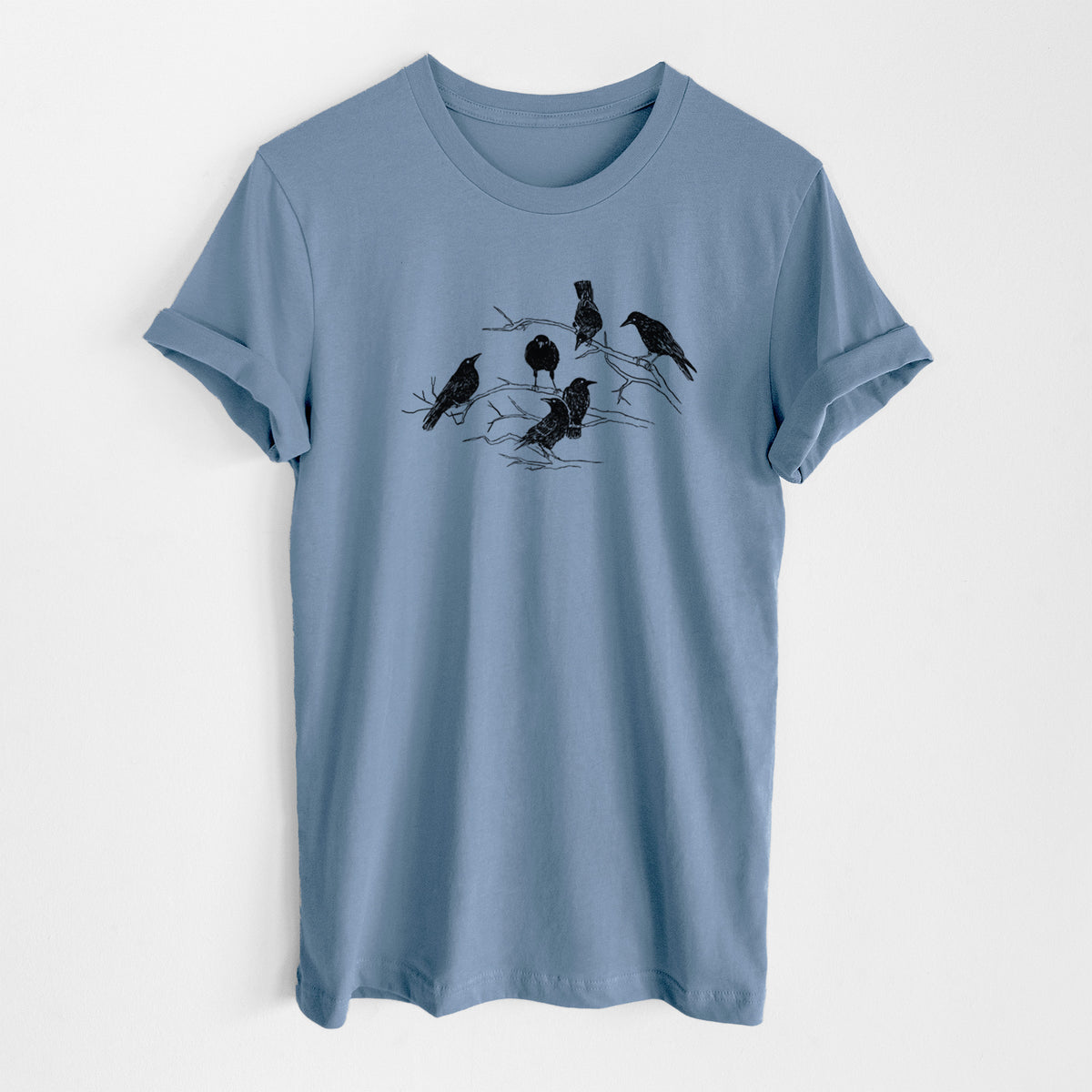 Murder of Crows - Lightweight 100% Cotton Unisex Crewneck