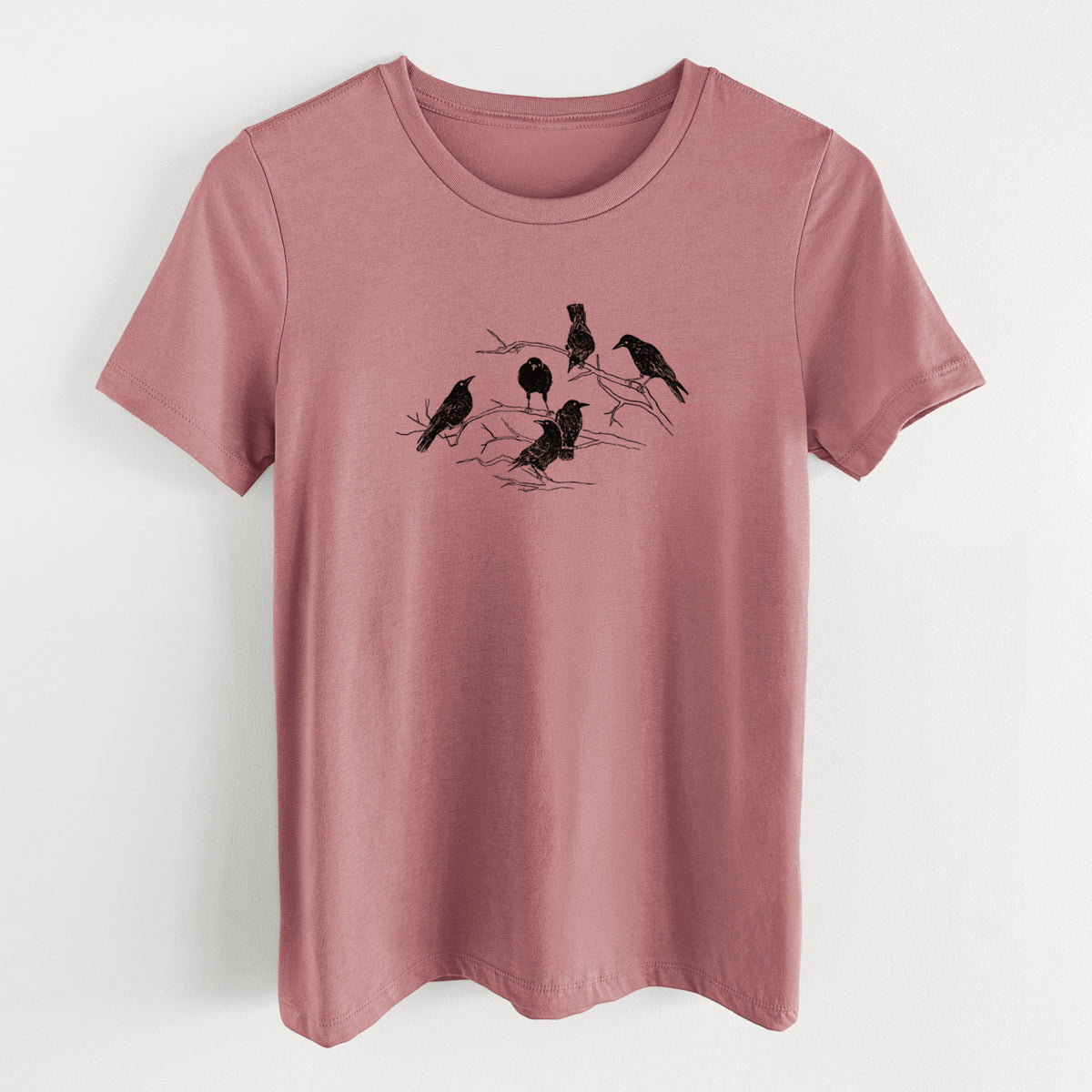 Murder of Crows - Women's Lightweight Relaxed Fit 100% Cotton Crewneck