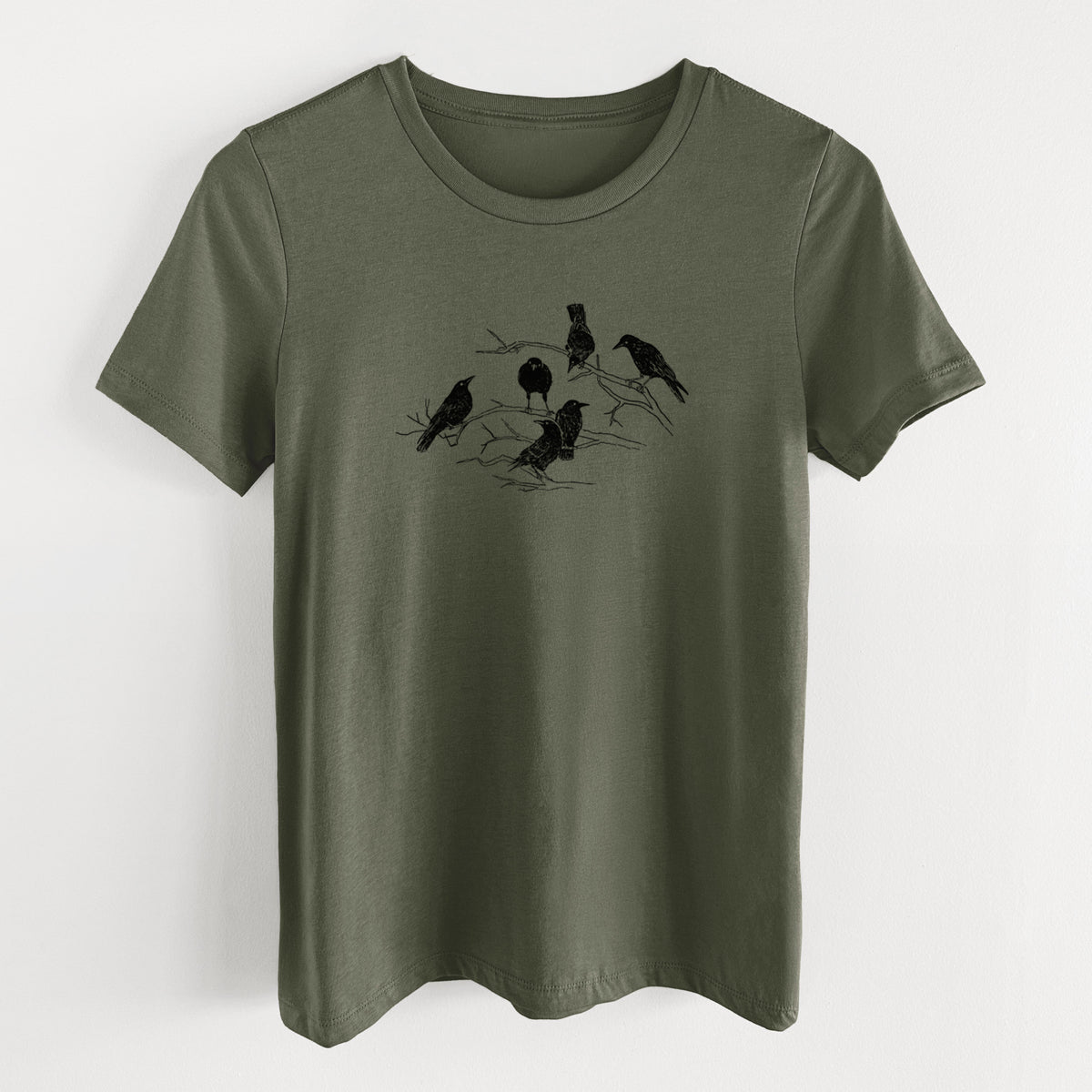 Murder of Crows - Women's Lightweight Relaxed Fit 100% Cotton Crewneck