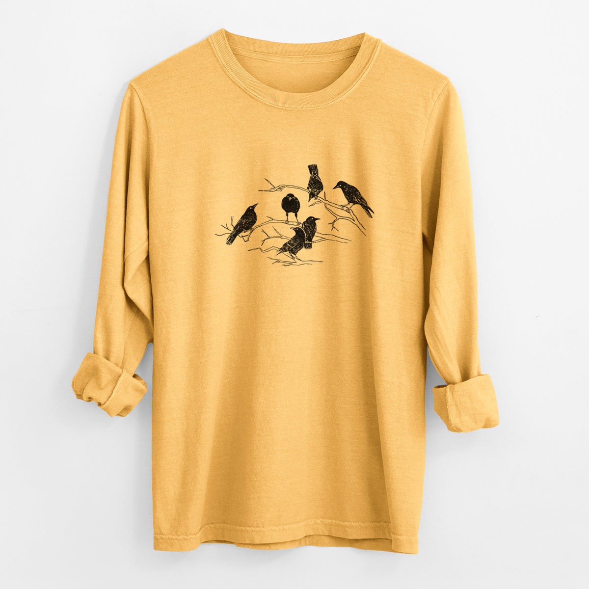 Murder of Crows - Unisex Comfort Colors 100% Cotton Long Sleeve