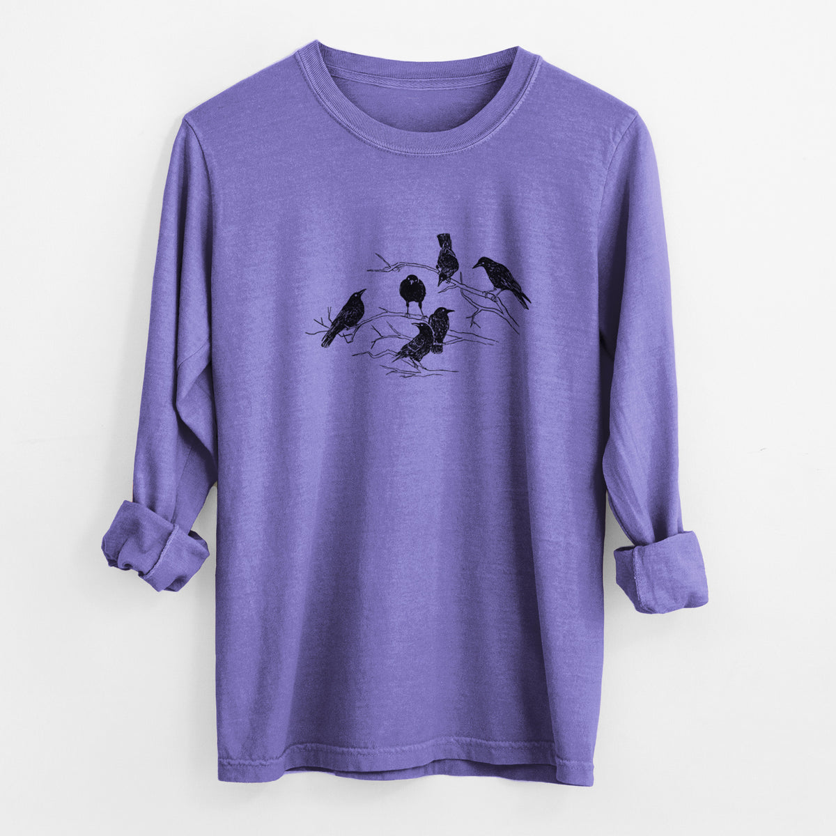 Murder of Crows - Unisex Comfort Colors 100% Cotton Long Sleeve