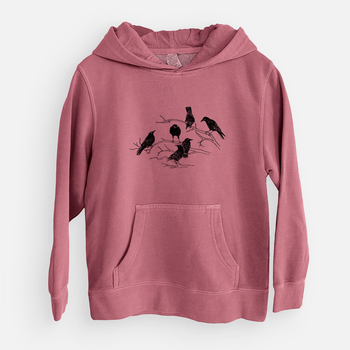 Murder of Crows - Youth Pigment Dyed Hoodie