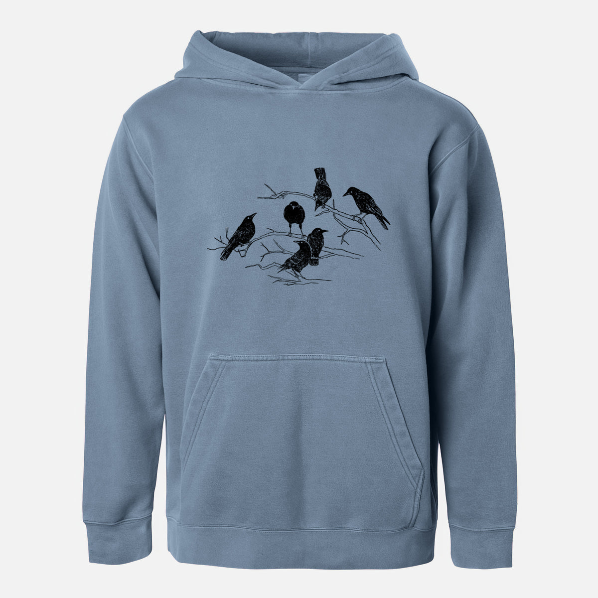Murder of Crows - Youth Pigment Dyed Hoodie