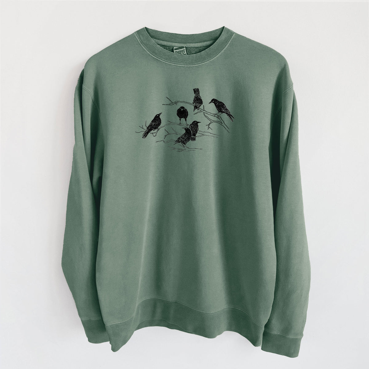 Murder of Crows - Unisex Pigment Dyed Crew Sweatshirt