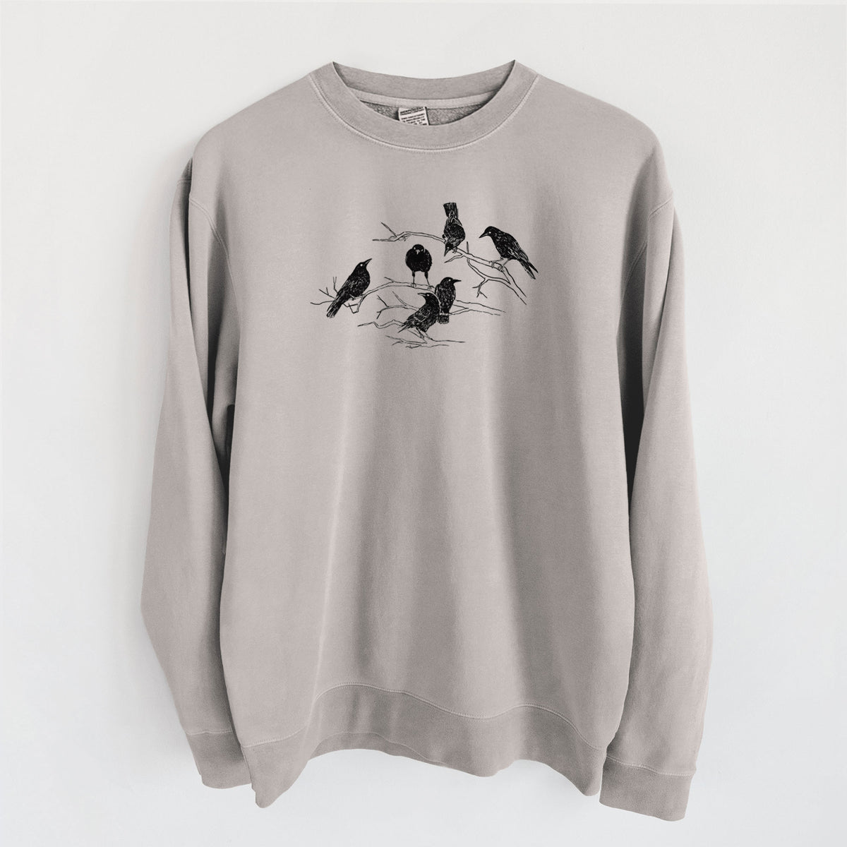 Murder of Crows - Unisex Pigment Dyed Crew Sweatshirt