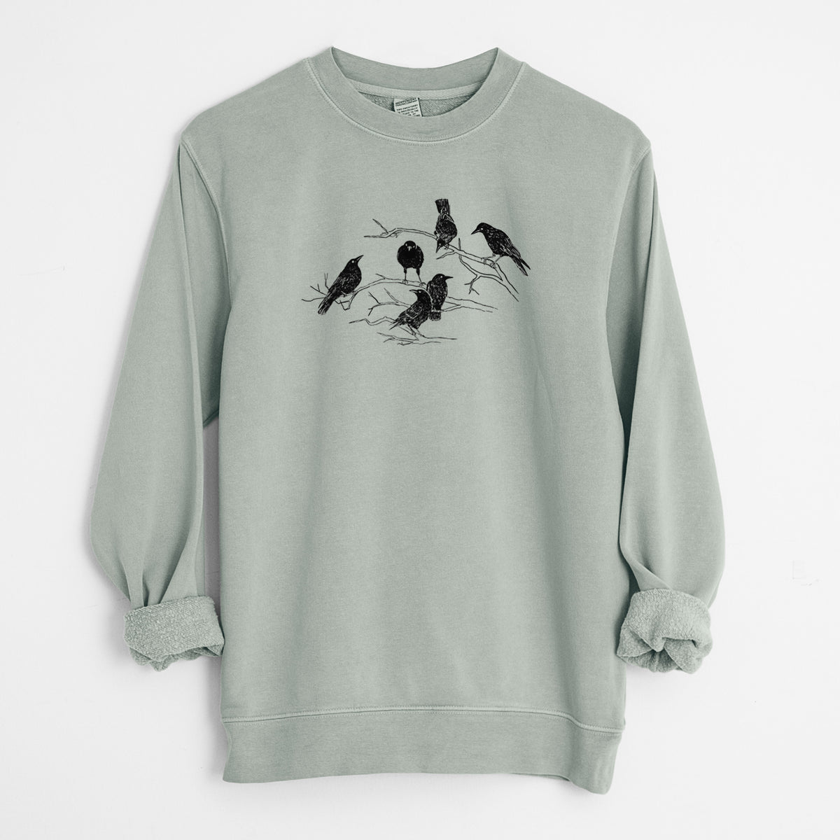 Murder of Crows - Unisex Pigment Dyed Crew Sweatshirt