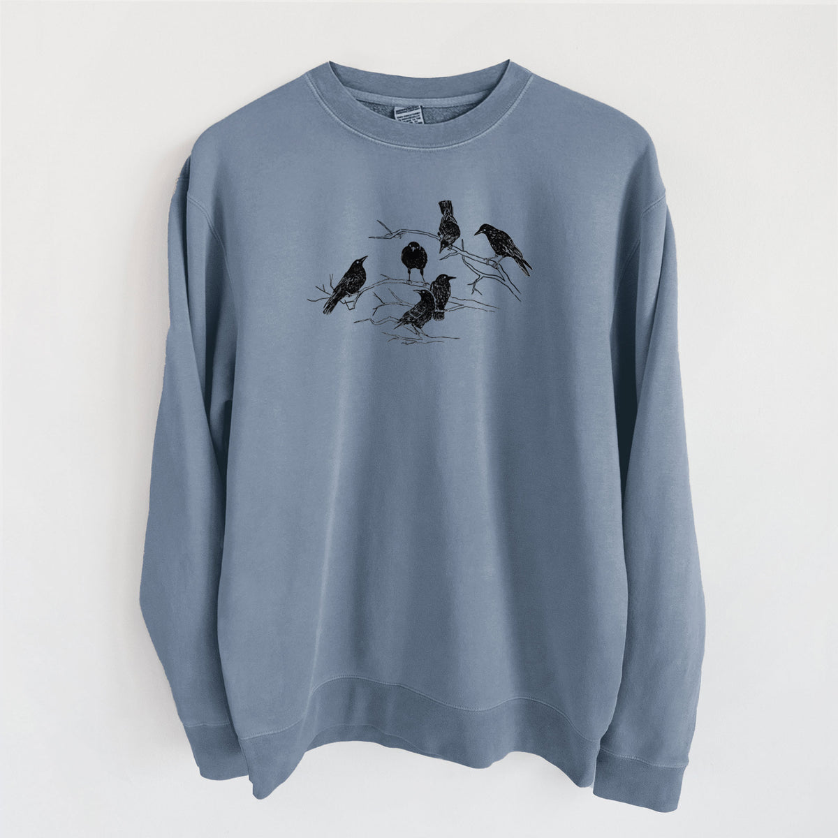 Murder of Crows - Unisex Pigment Dyed Crew Sweatshirt