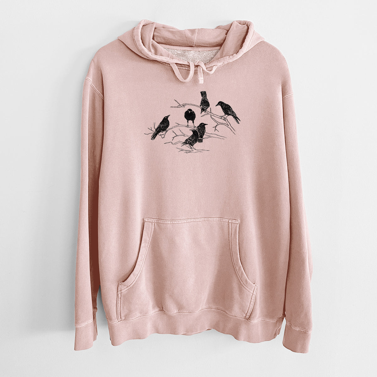Murder of Crows - Unisex Pigment Dyed Hoodie
