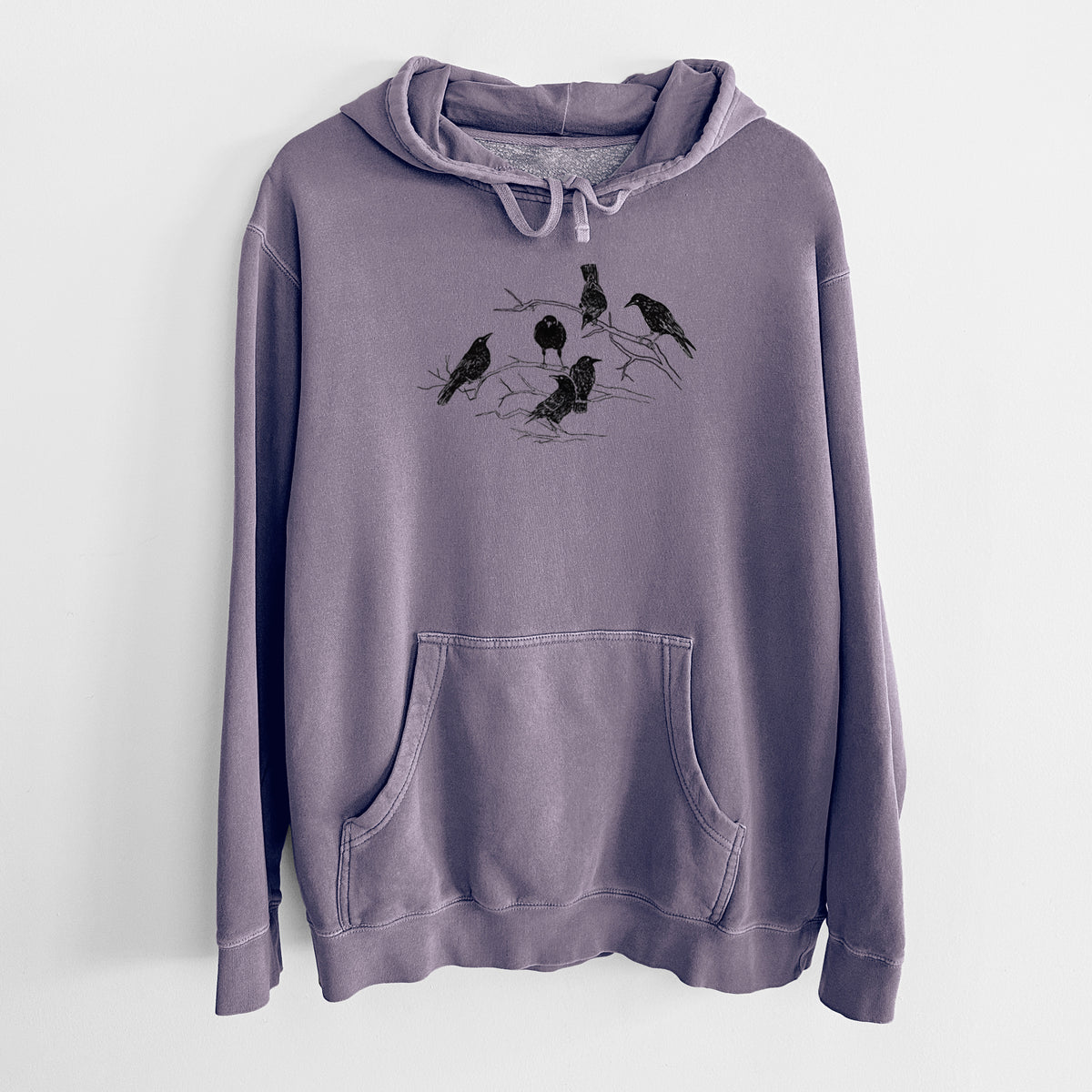 Murder of Crows - Unisex Pigment Dyed Hoodie